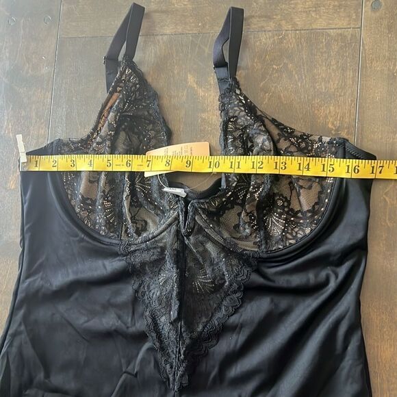 NWT Popilush The Shapewear Built-in Lace Backless V Neck Wide Leg Bodysuit - Picture 13 of 16